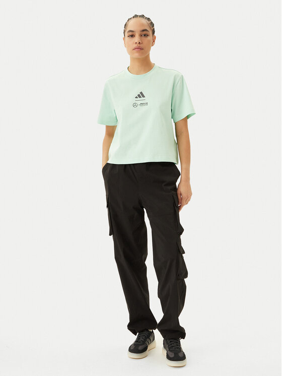 Свободная футболка Mercedes - AMG Petronas Formula One Team Premium JY3077 Adidas, зеленый — фото 2