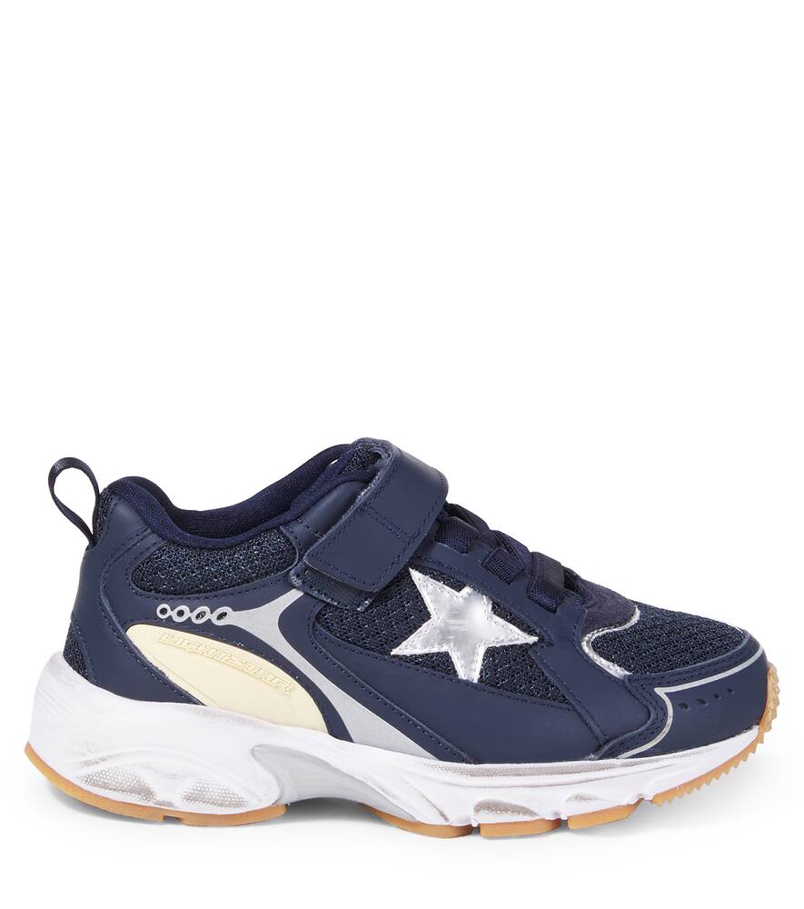 Lightstar кроссовки с кожаными вставками Golden Goose Kids, Navy/Silver/Gray/Yellow — фото 3