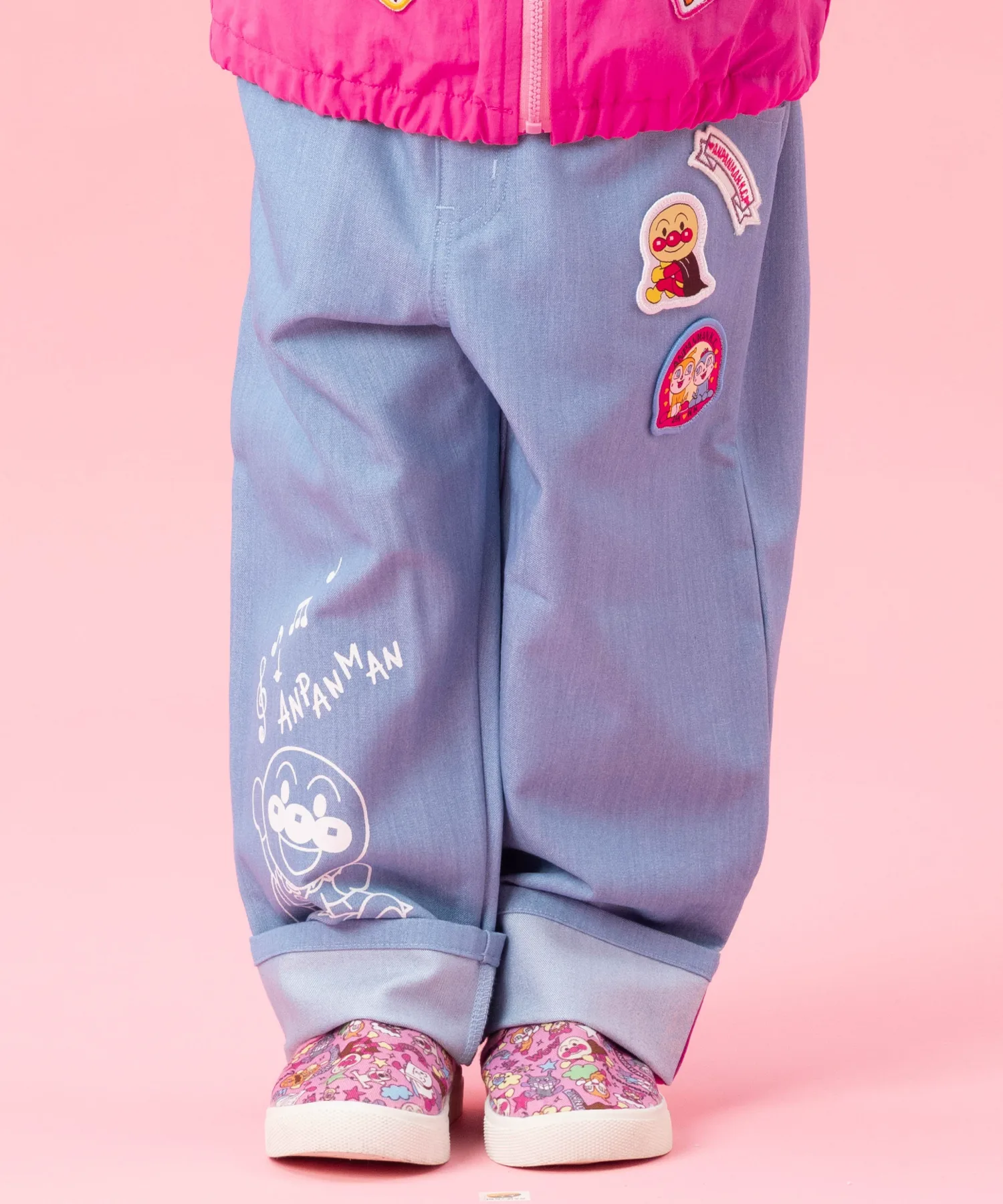 Детская коллекция ANPANMAN/Джинсовые брюки с нашивкой Anpanman Kids Collection, цвет Blue — фото 3