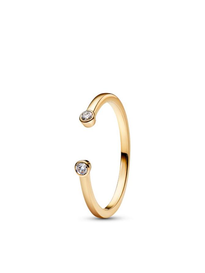 

Набор Pandora Lab-Grown Diamond Open Earring and Ring Set, золото