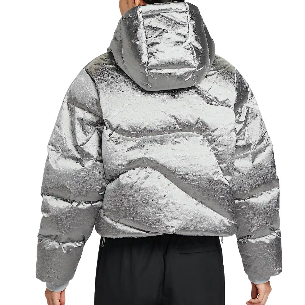 Куртка утепленная Therma FIT Down для женщин Nike, металлик серебристый/серый — фото 3
