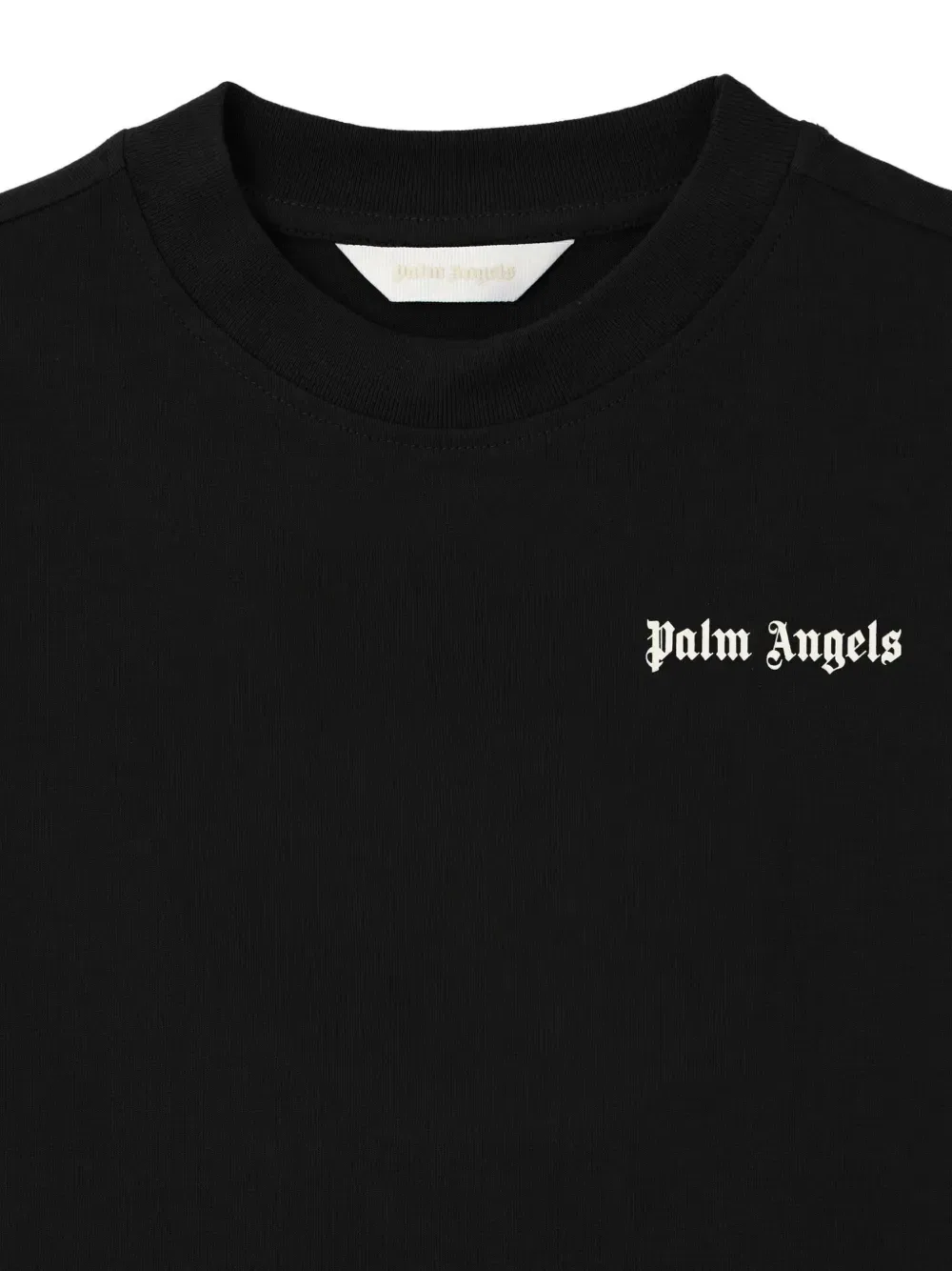 Свитшот с полосками по бокам и логотипом Palm Angels Kids, черный — фото 3