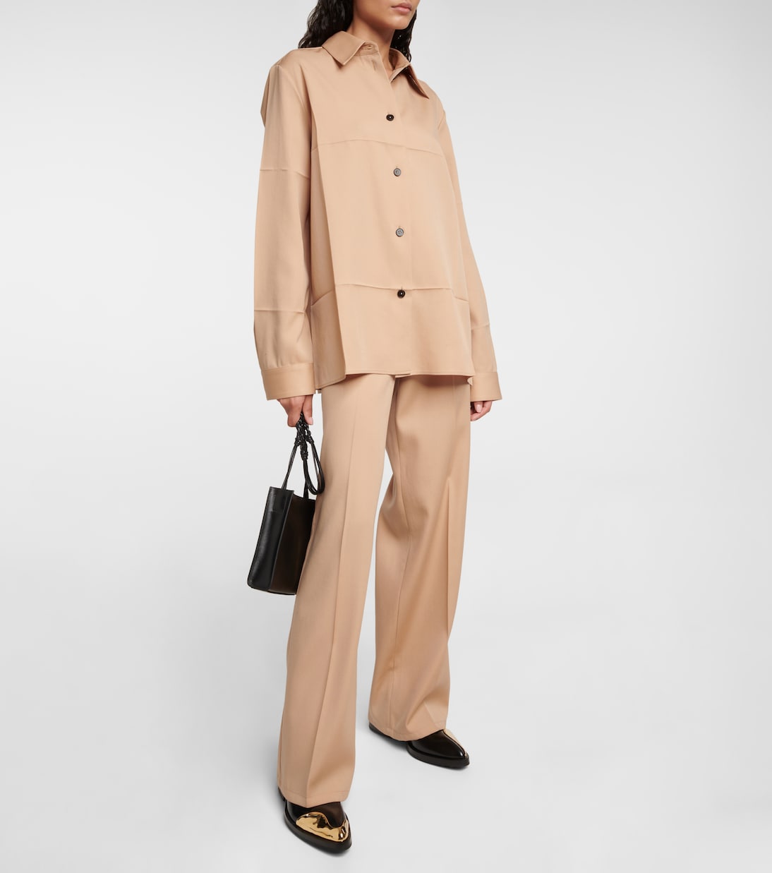 Туфли дерби из натуральной кожи с декоративными элементами Jil Sander, черный — фото 2