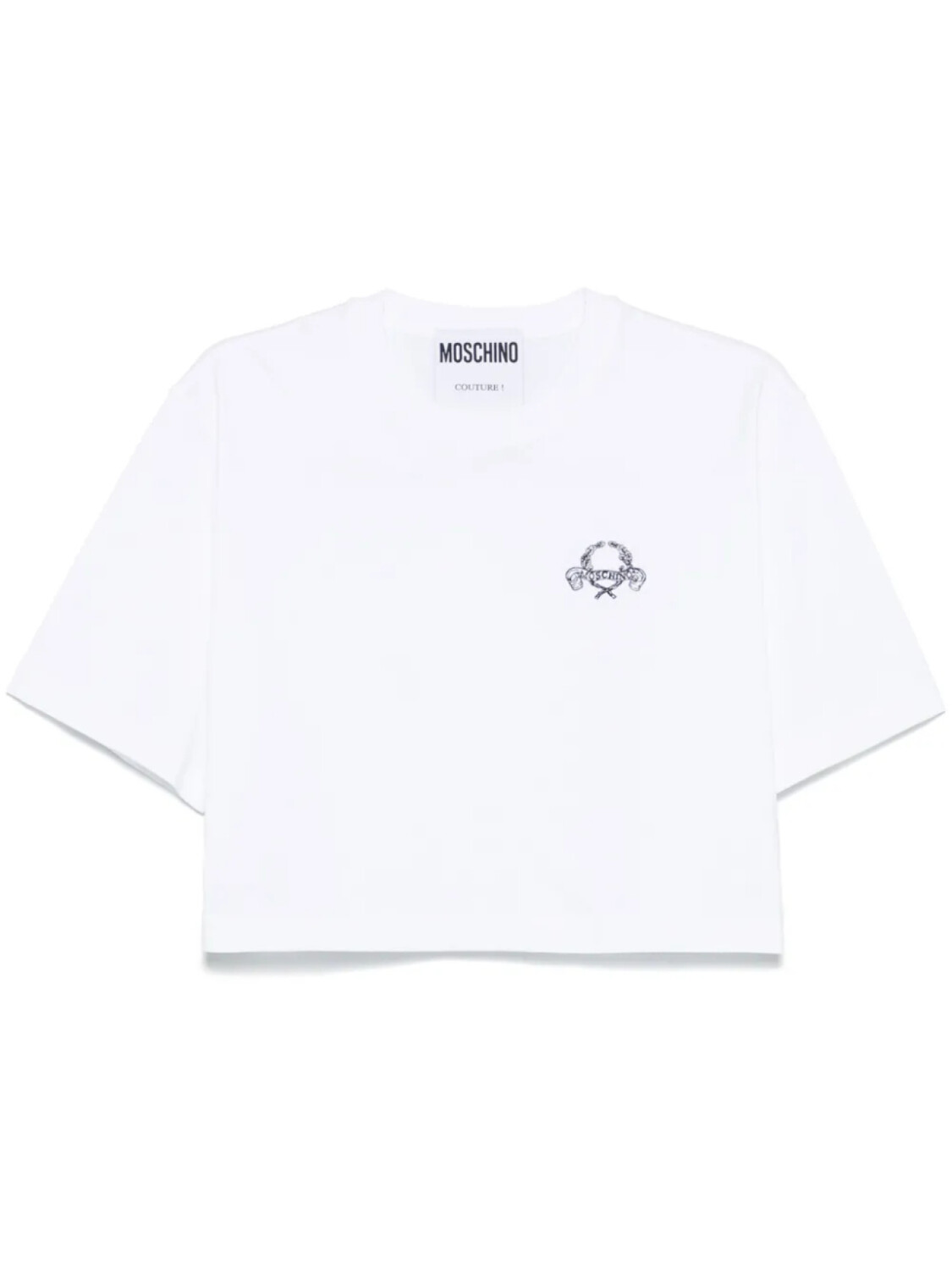

Укороченный топ Moschino Laurel Crown, белый