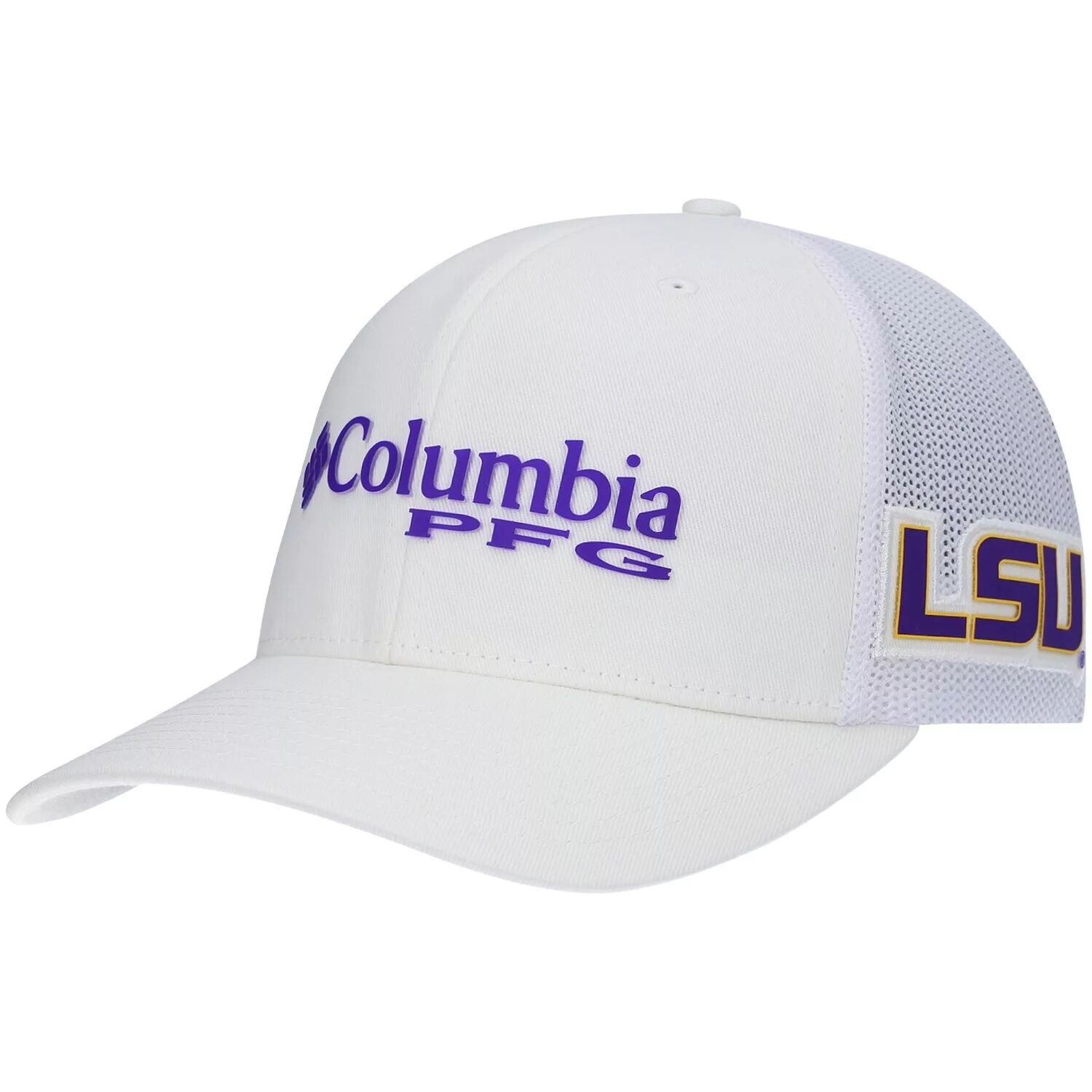 

Мужская кепка Columbia White LSU Tigers PFG Snapback