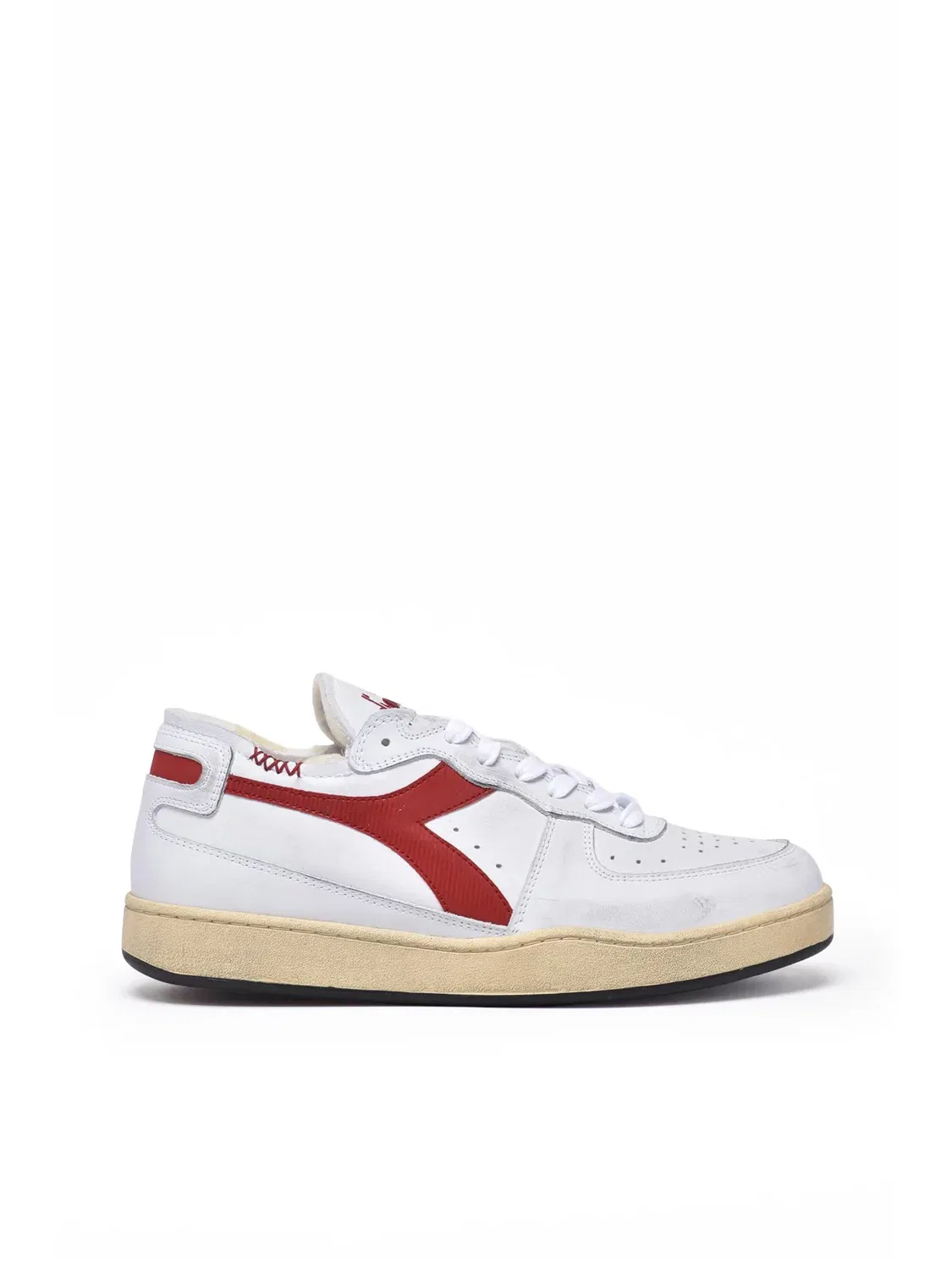 DIADORA HERITAGE Серые кожаные кроссовки Basket Row