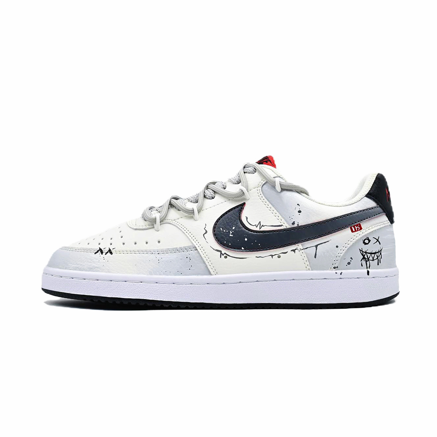 

Nike Court Vision 1 Gray Rain 2.0 устойчивые к истиранию низкие скейтборд кроссовки men's серый белый