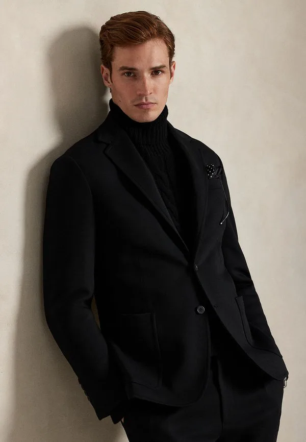 Пиджак polo из мягкой современной двойной вязки Polo Ralph Lauren, Black — фото 4