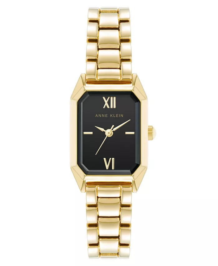 

Женские часы-браслет Quartz Petite Octagonal из металлического сплава черного и золотого цветов, 21 мм Anne Klein