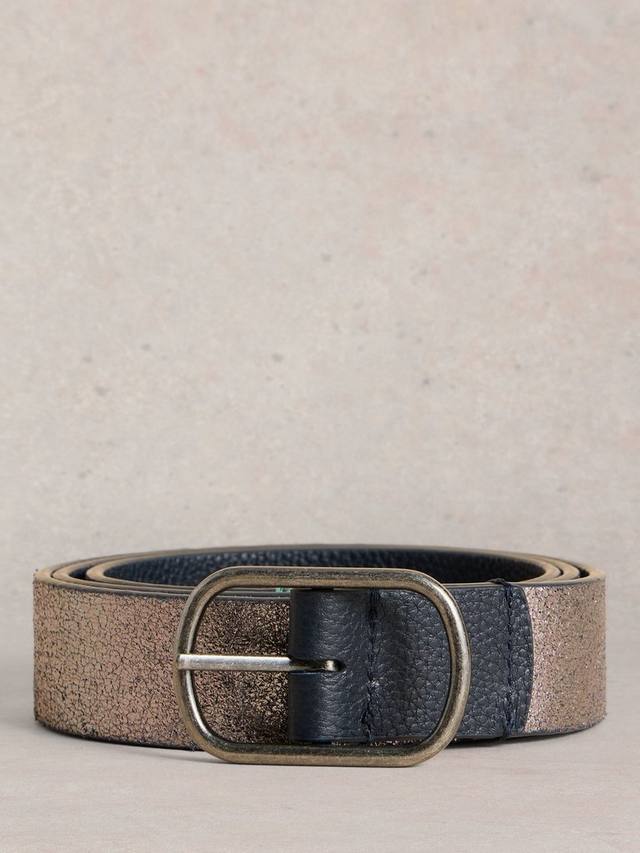 

Реверсивный кожаный ремень White Stuff, Pewter Metallic