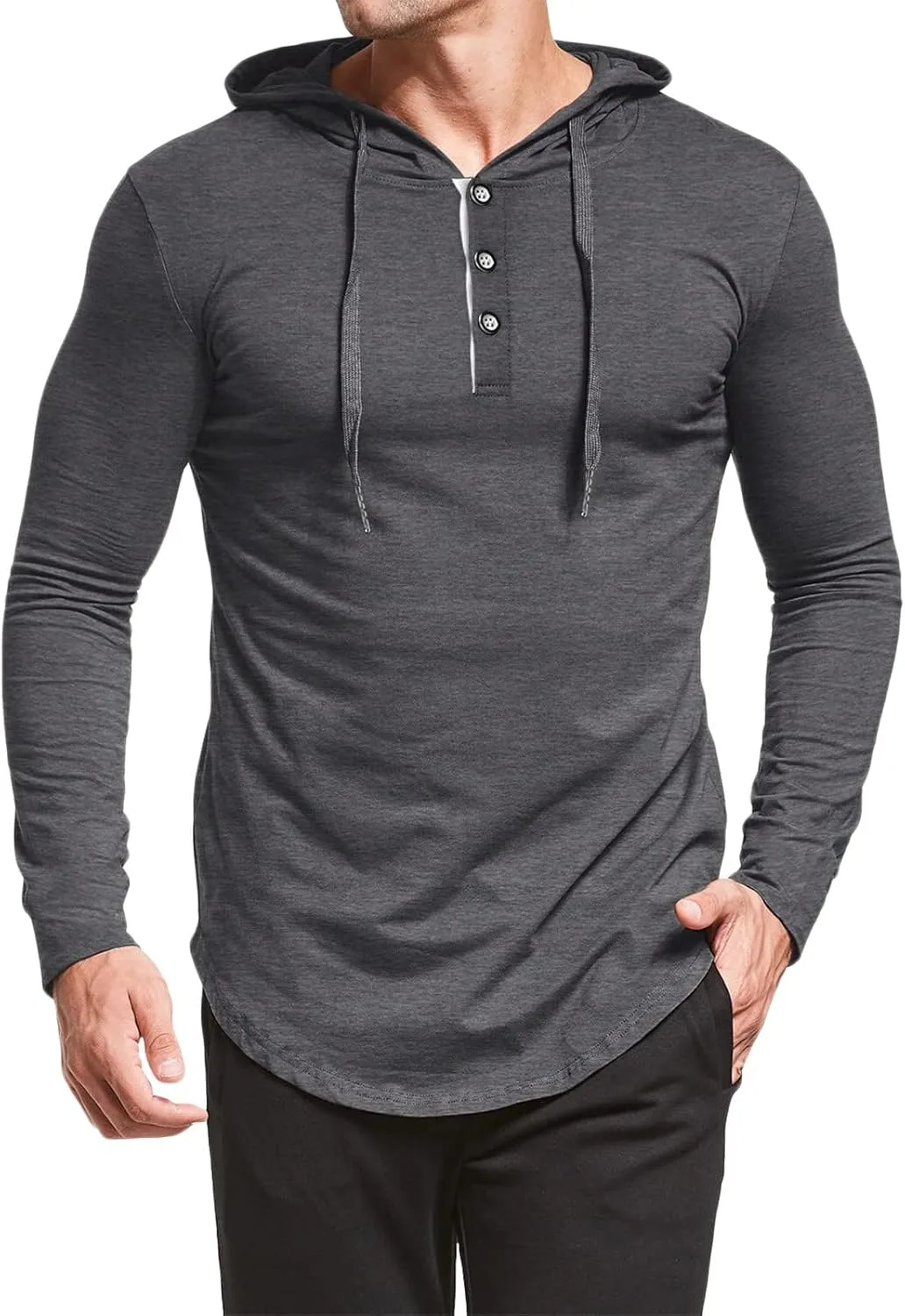 

Толстовка с капюшоном для мужчин, пуловер, легкая, на молнии Muscularfit