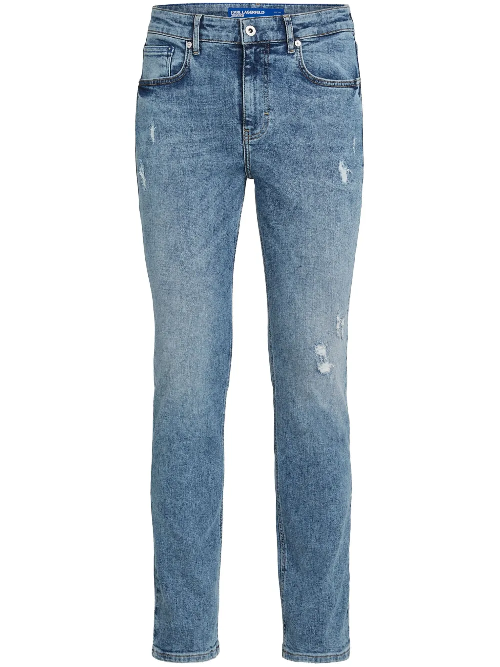 

Джинсы скинни с эффектом потертости Karl Lagerfeld Jeans, синий