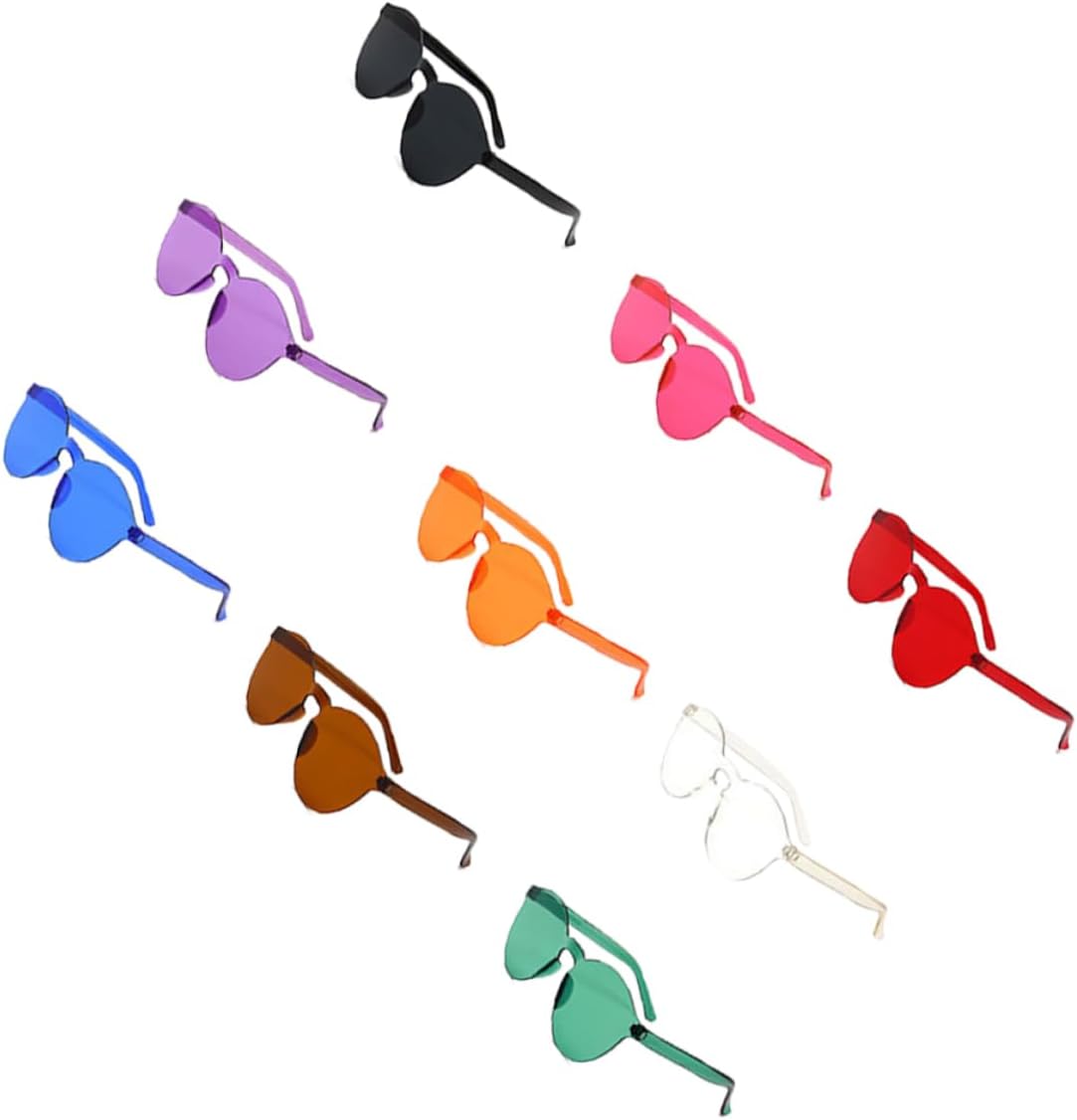 

9 пар прозрачных солнцезащитных очков Jelly Color с защитой от УФ-излучения — модный аксессуар и аксессуар на каждый день. Легкая безрамочная конструкция Holibanna, Assorted Color