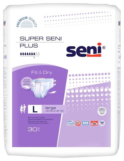 

Большие трусики-подгузники, обхват 100–150 см, 30 шт. Super Seni Plus