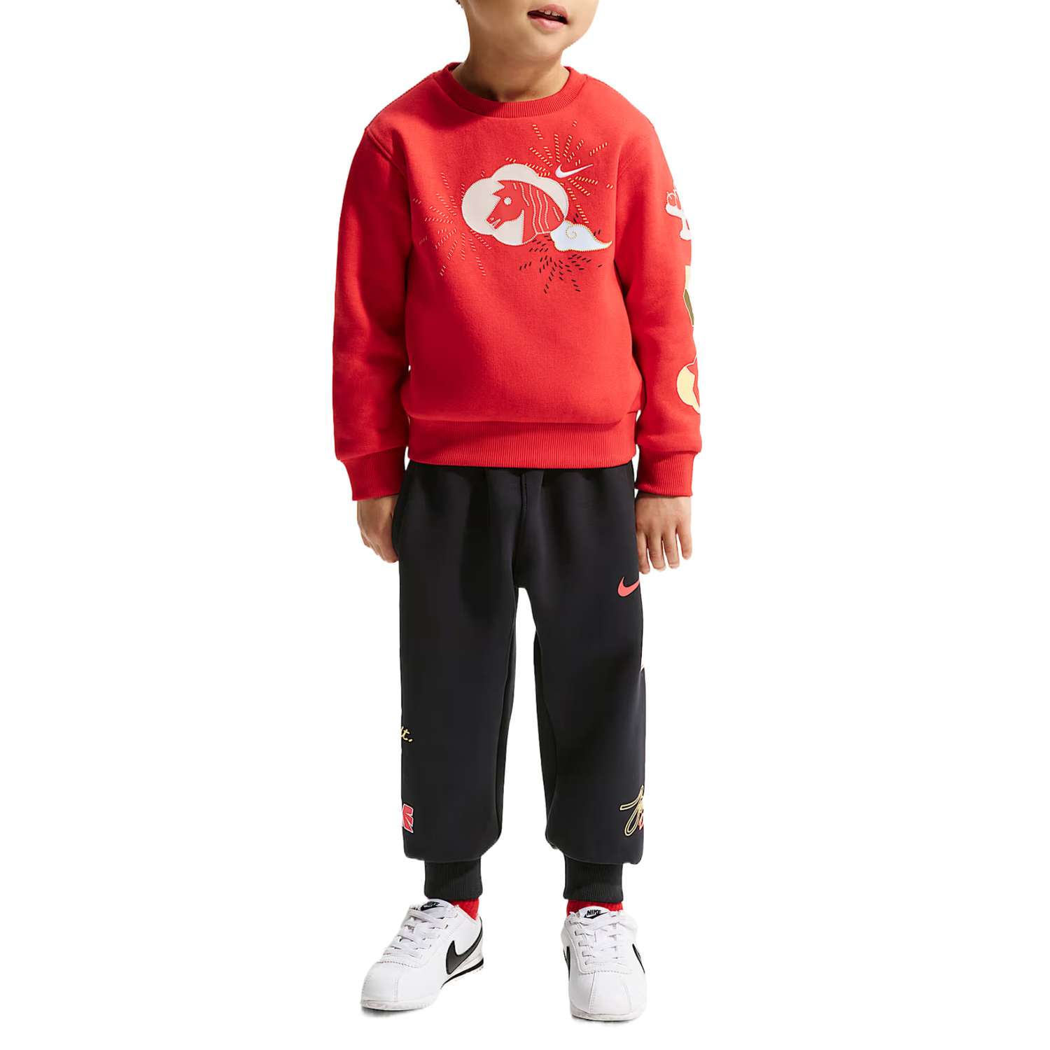 

Детские вязаные спортивные штаны Moderate Nike, черный/белый/желтый/красный