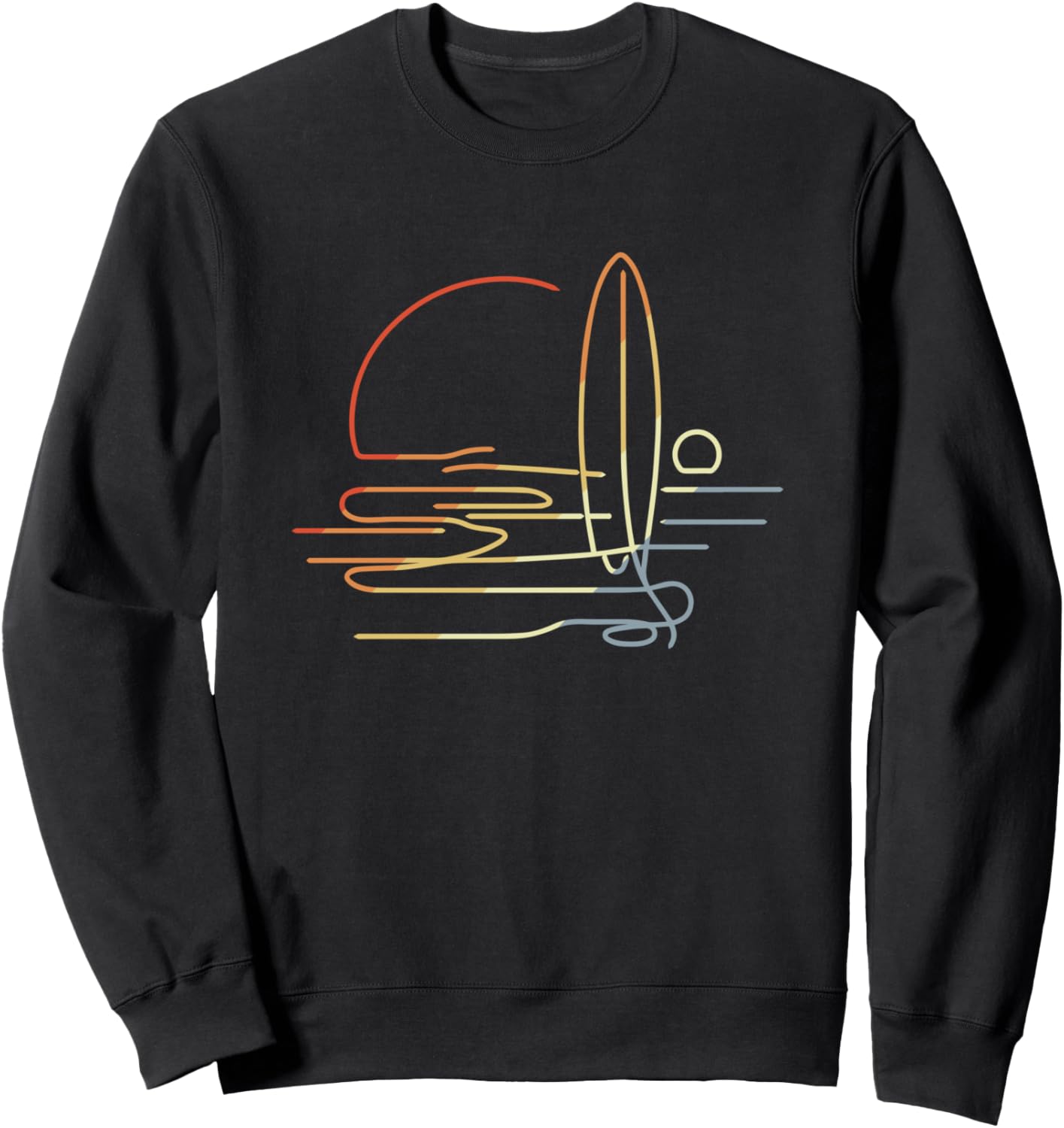 

Винтажная толстовка с рисунком доски для серфинга в пляжном стиле Funny Surfing Graphic Shirts And Gifts, черный
