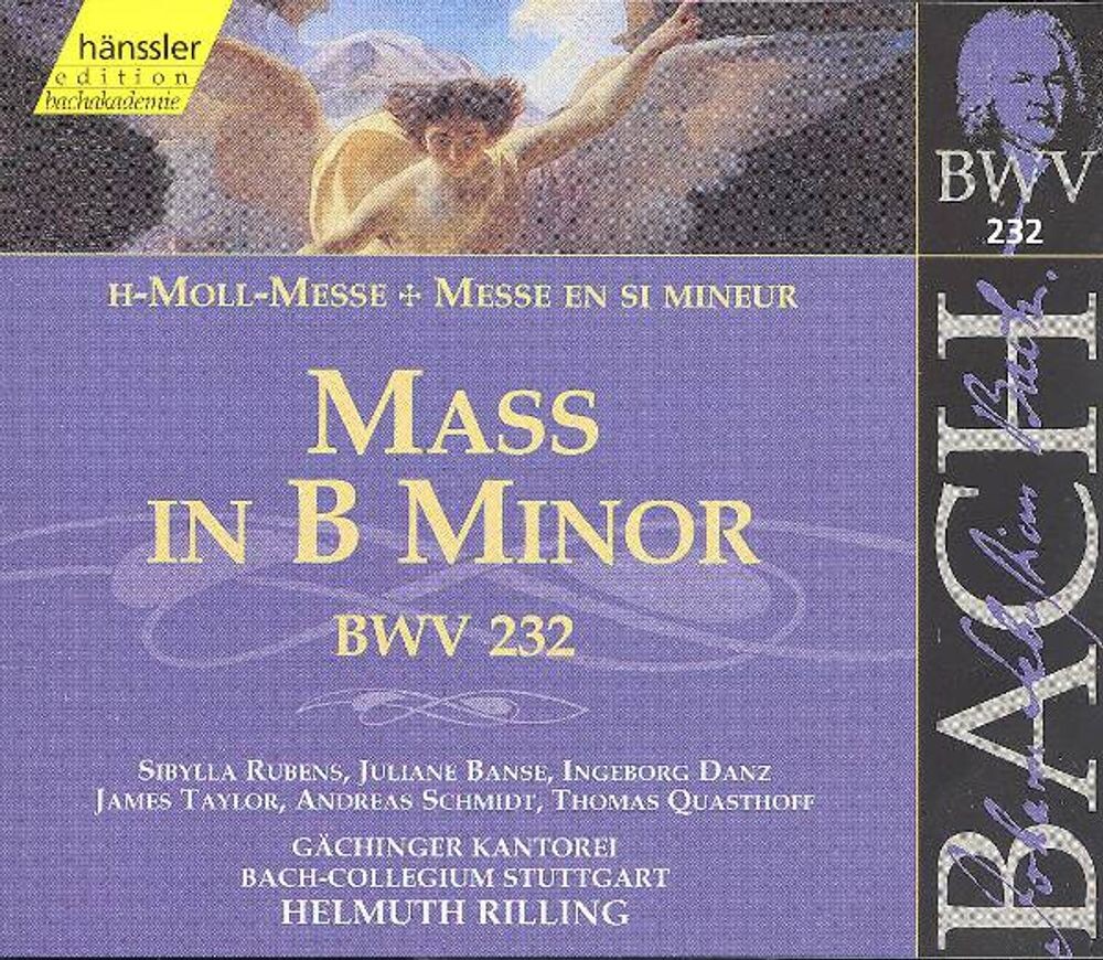 

Диск CD Bach: Mass in B Minor, BWV 232 [Import] - J.S. Bach, Helmuth Rilling, Juliane Banse, Thomas Quasthoff, Gächinger Kantorei Stuttgart, Stuttgart Bach Collegium