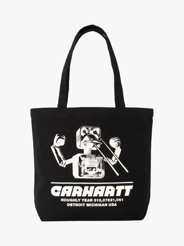 

Хлопковая сумка-шоппер с принтом робота Carhartt WIP, Black
