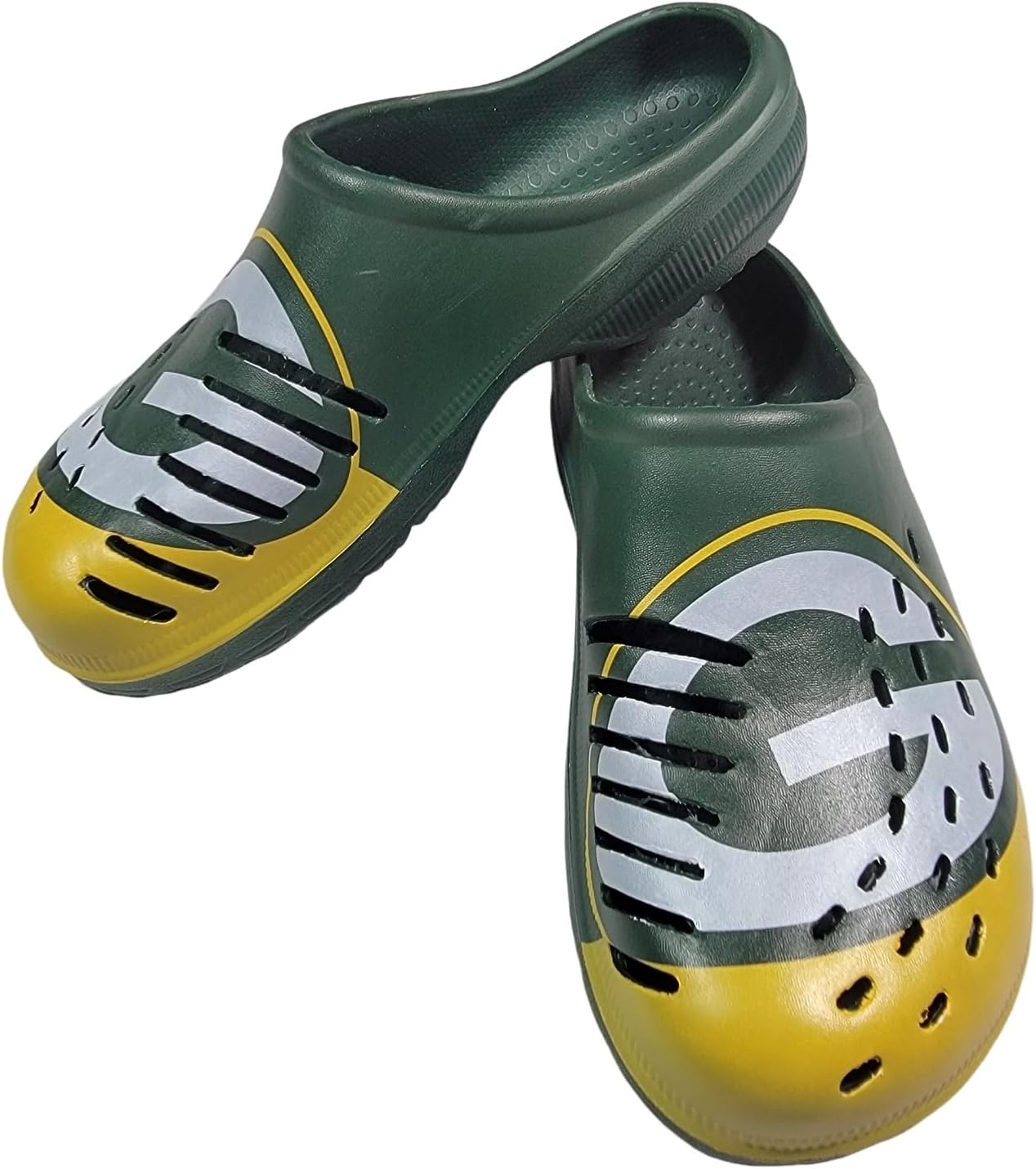 

Мужские сабо FOCO NFL с крупным логотипом команды, удобные водонепроницаемые слипоны, Green Bay Packers