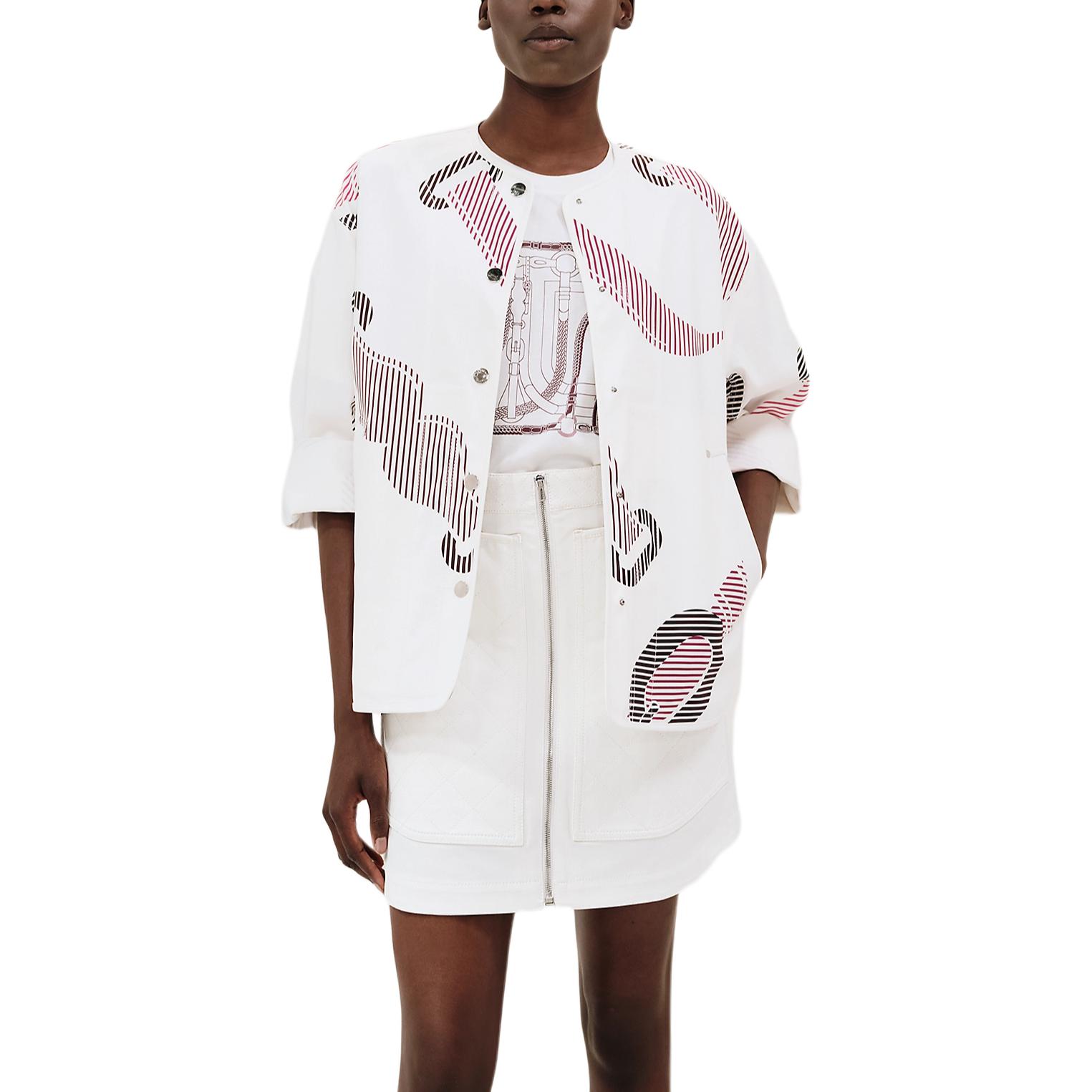 

HERMES Женская куртка натурального белого цвета, Natural White