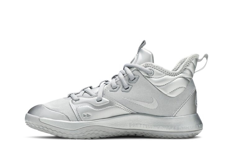 Кроссовки Nike NASA x PG 3 GS '50th Anniversary', серебряный — фото 3