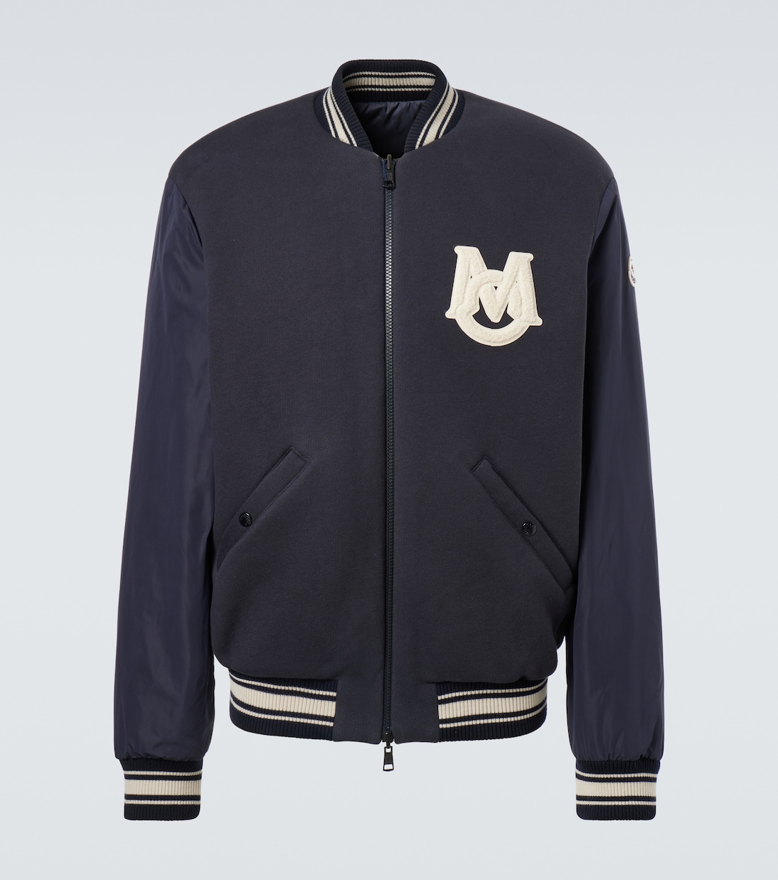

Винная ватная бейсбольная куртка Vennes Moncler, Dark Navy Blue