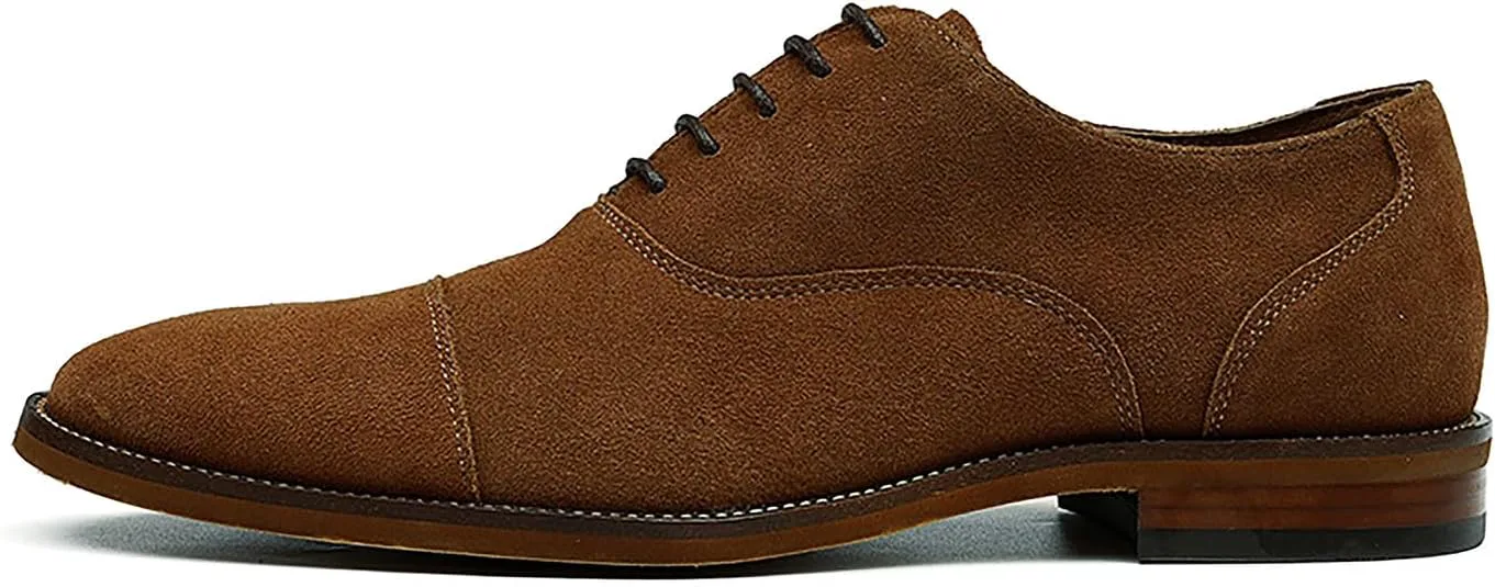 Мужские туфли Santimon ручной работы из замши с закрытым носком Oxfords, модные деловые дерби — фото 4