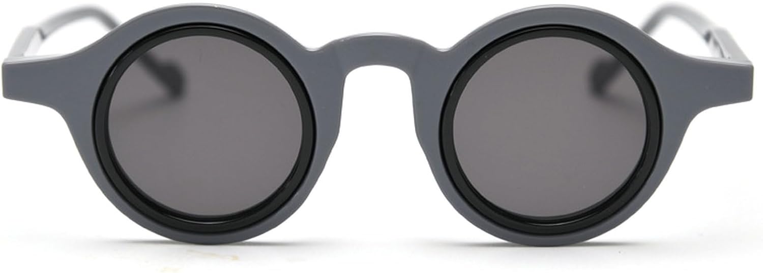 

Ретро маленькие круглые солнцезащитные очки для женщин и мужчин, модные женские солнцезащитные очки с леопардовым принтом, защита от УФ-излучения UV400, мужские трендовые панк-солнцезащитные очки mincl, Blue Gray