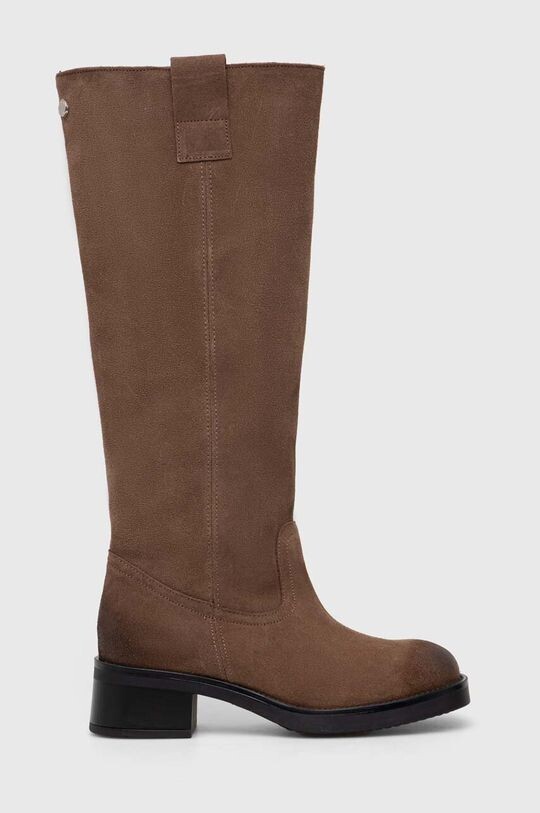 Женские сапоги Steve Madden Banner высокие замшевые, коричневый