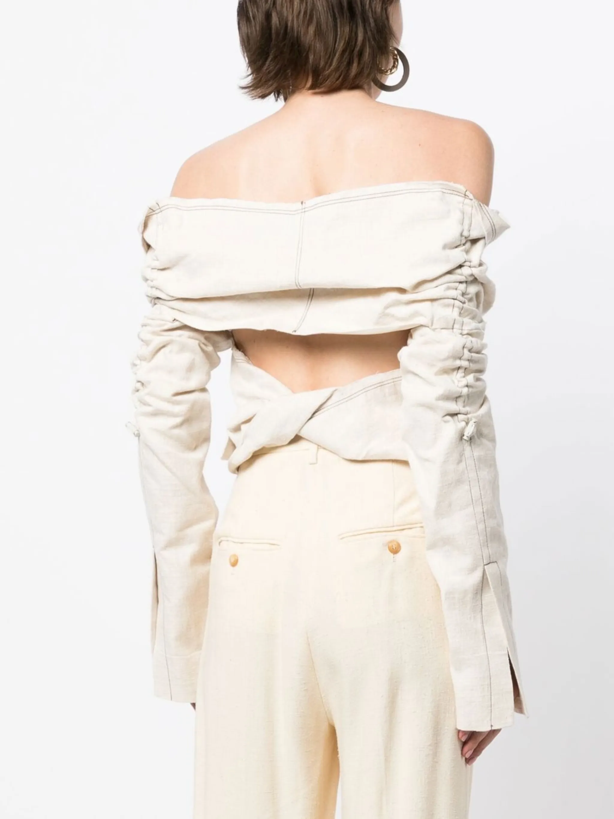 Блузка Camargue Jacquemus, коричневый — фото 4