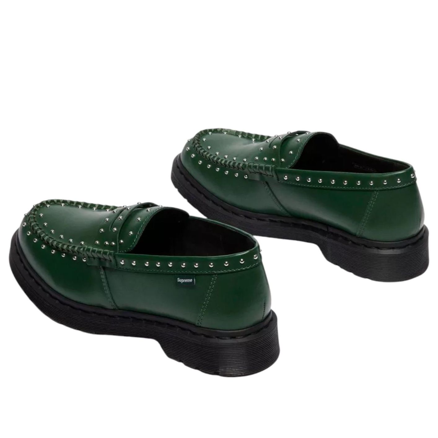 Лоферы Dr. Martens x Supreme Studded Penton, цвет «зеленый» — фото 3
