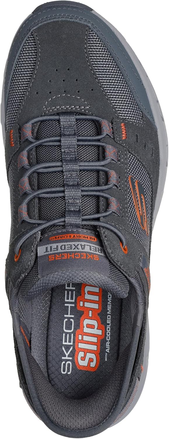 Мужские кроссовки Skechers Oak Canyon Consistent Winne с легким надеванием, оранжевый/серый — фото 3