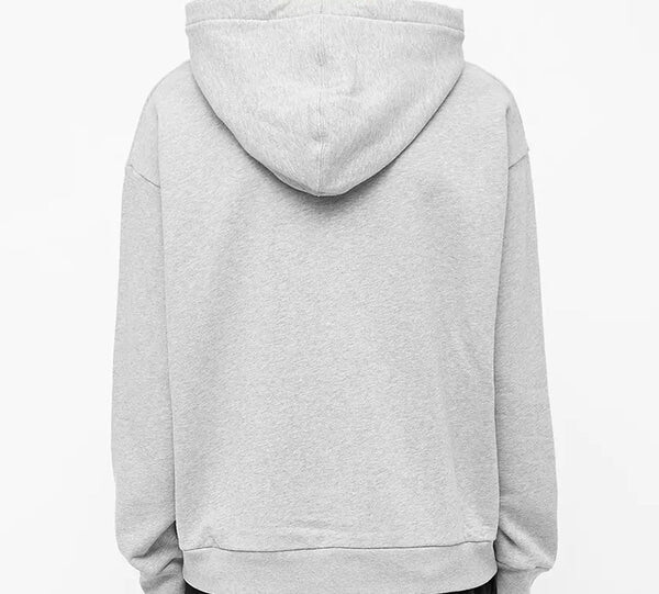 Толстовка Gucci men's large logo cotton gray, мужская, серая — фото 4