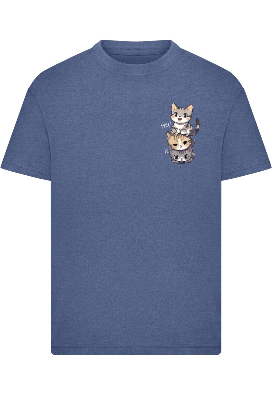 

Рубашка Merchcode Hi Cats, цвет Gentian