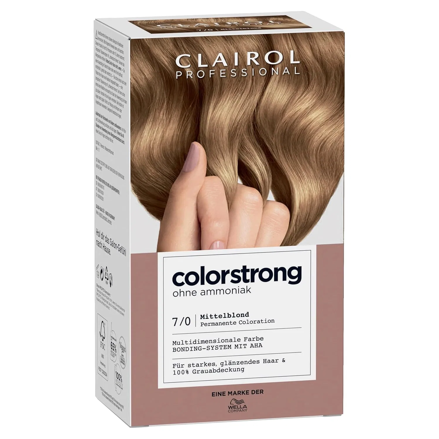 Стойкая многомерная краска для волос «Colorstrong Permanent» без аммиака 7/0 от CLAIROL Professional Clairol — фото 2