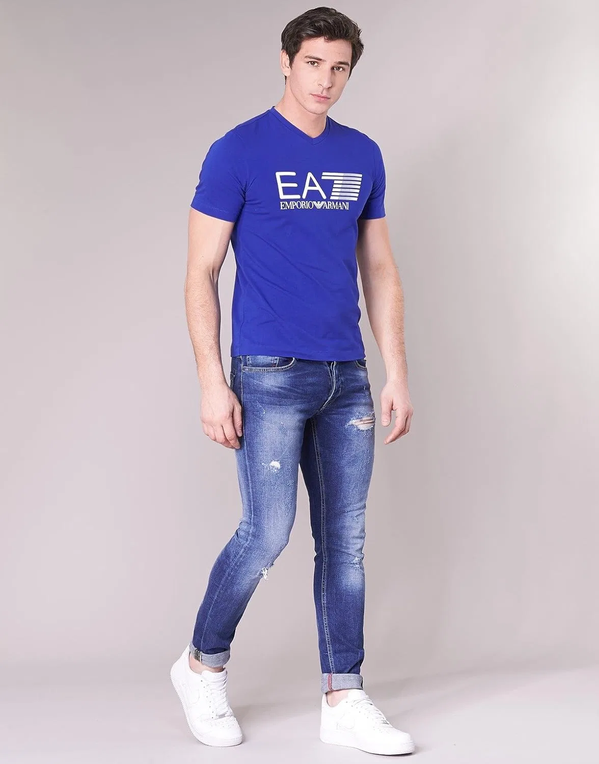 Мужские футболки Emporio Armani EA7 Train Visibility Blue — фото 3