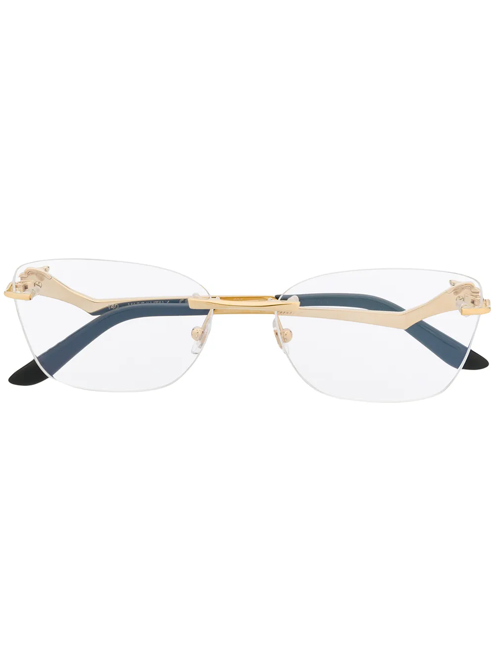 

Очки в оправе 'кошачий глаз' Cartier Eyewear, золотой