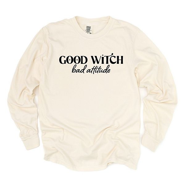 

Good witch bad attitude лонгслив с окраской в готовом виде Simply Sage Market, Ivory