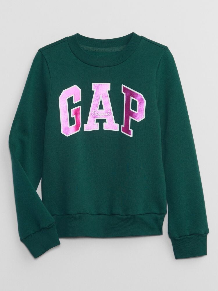 

Детская толстовка с металлическим логотипом Gap, зеленый