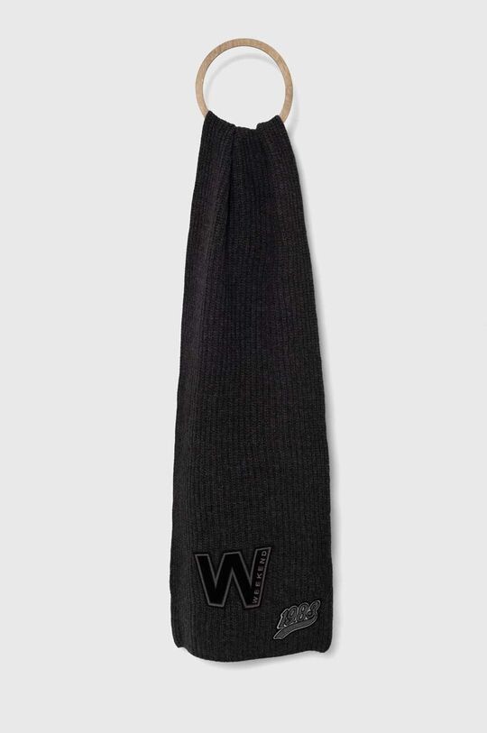 

Шерстяной шарф Weekend Max Mara, серый