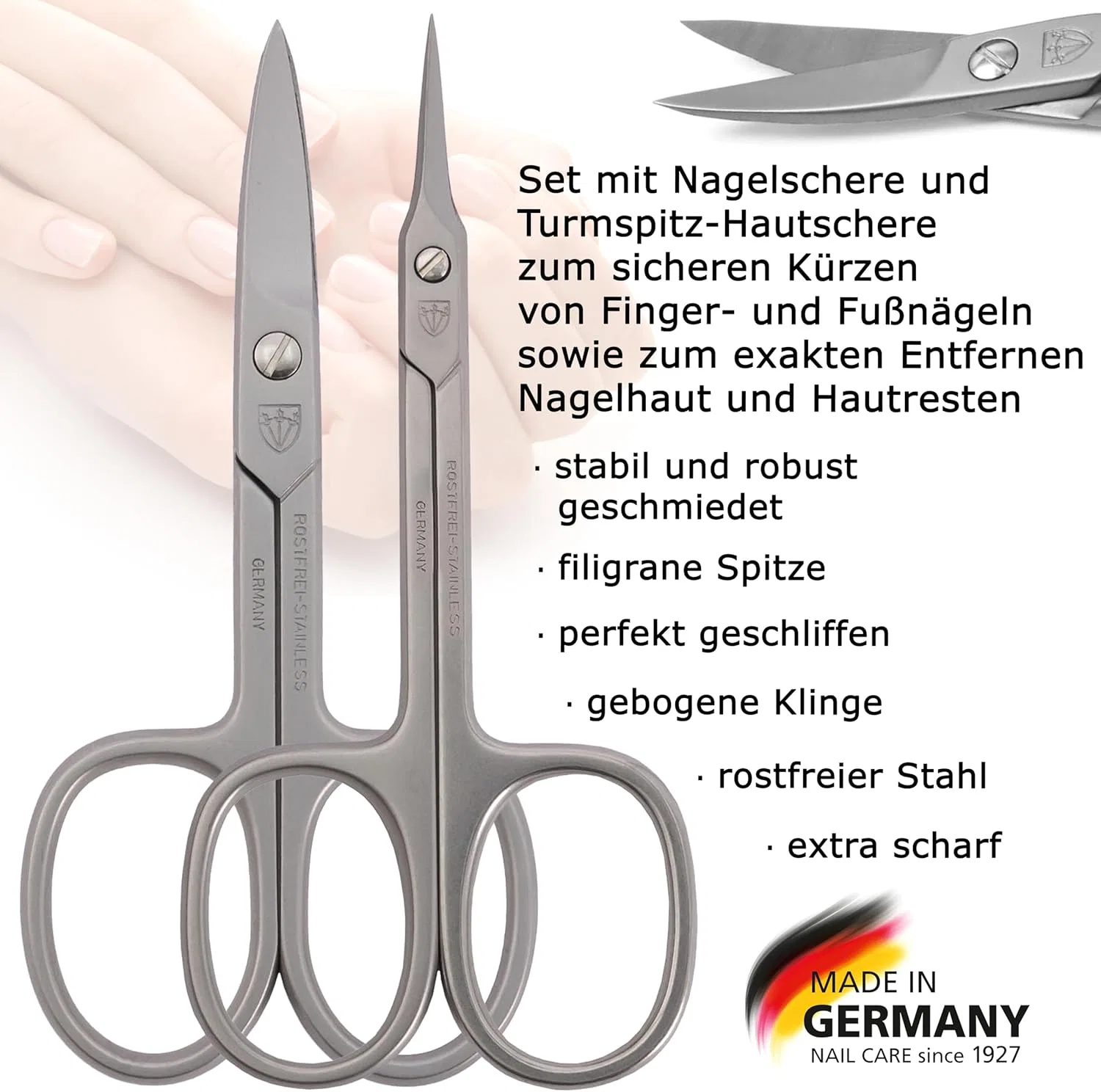 Набор из двух ножниц для маникюра и педикюра от Drei Schwerter Drei Schwerter, Nail And Cuticle Scissors (2 Pieces) — фото 2