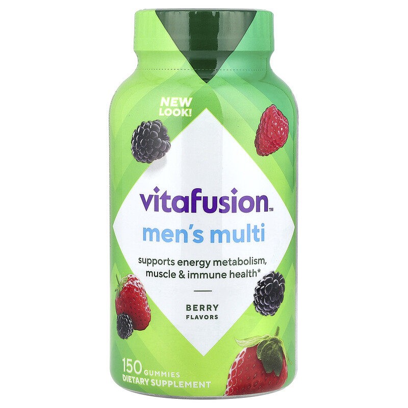 

VitaFusion, Мультивитамины для мужчин, ягодные, 150 жевательных таблеток