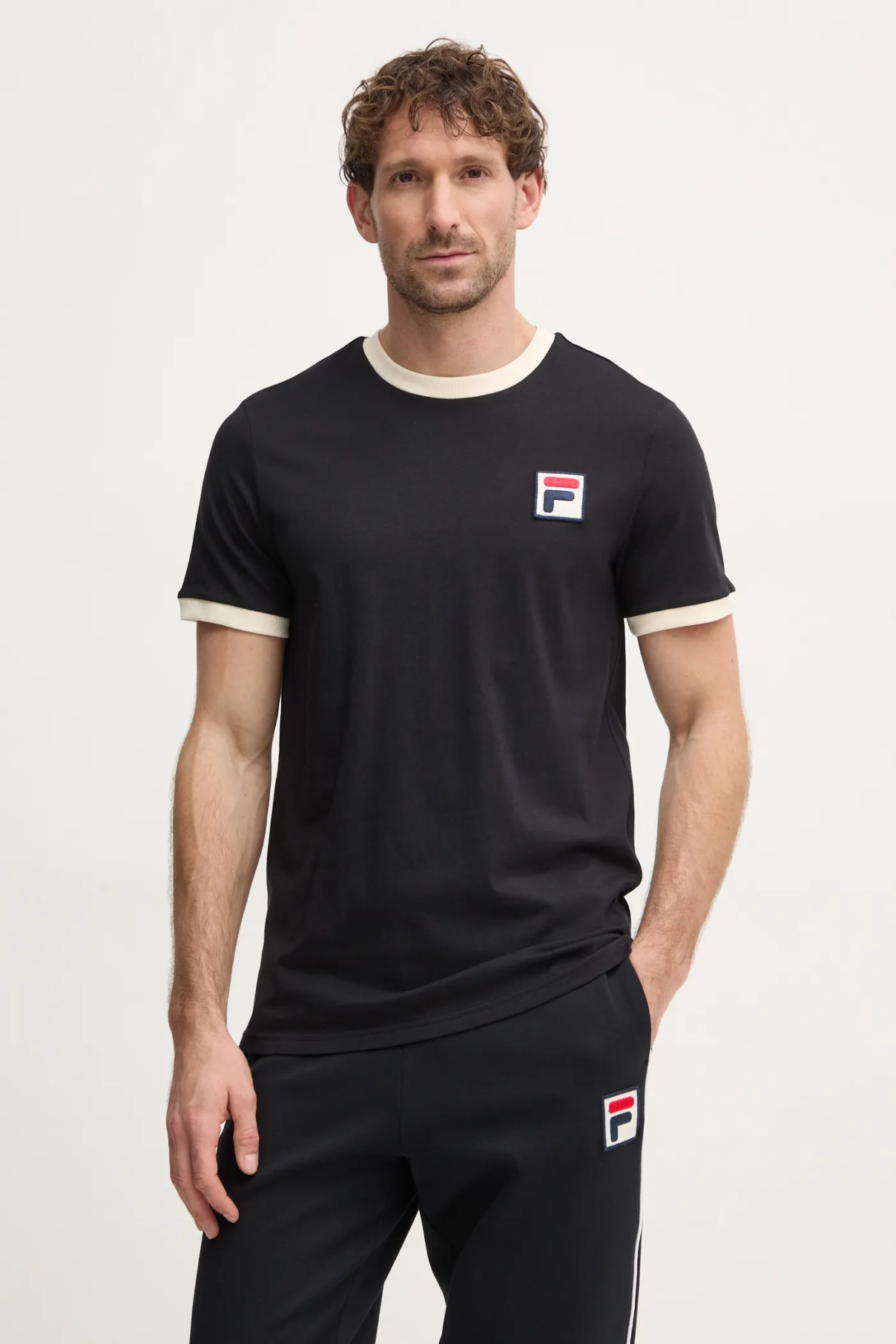 

Хлопковая футболка Fila, черный