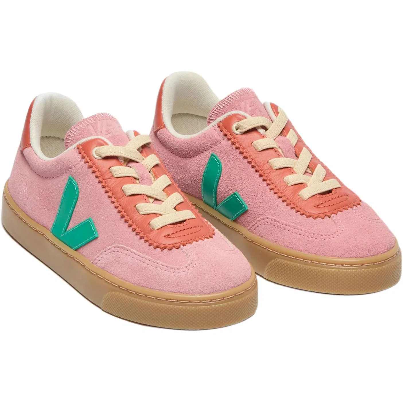 Кроссовки для скейтбординга VEJA x Jelly Mallow Collaboration из кожи и замши розовые детские — фото 4