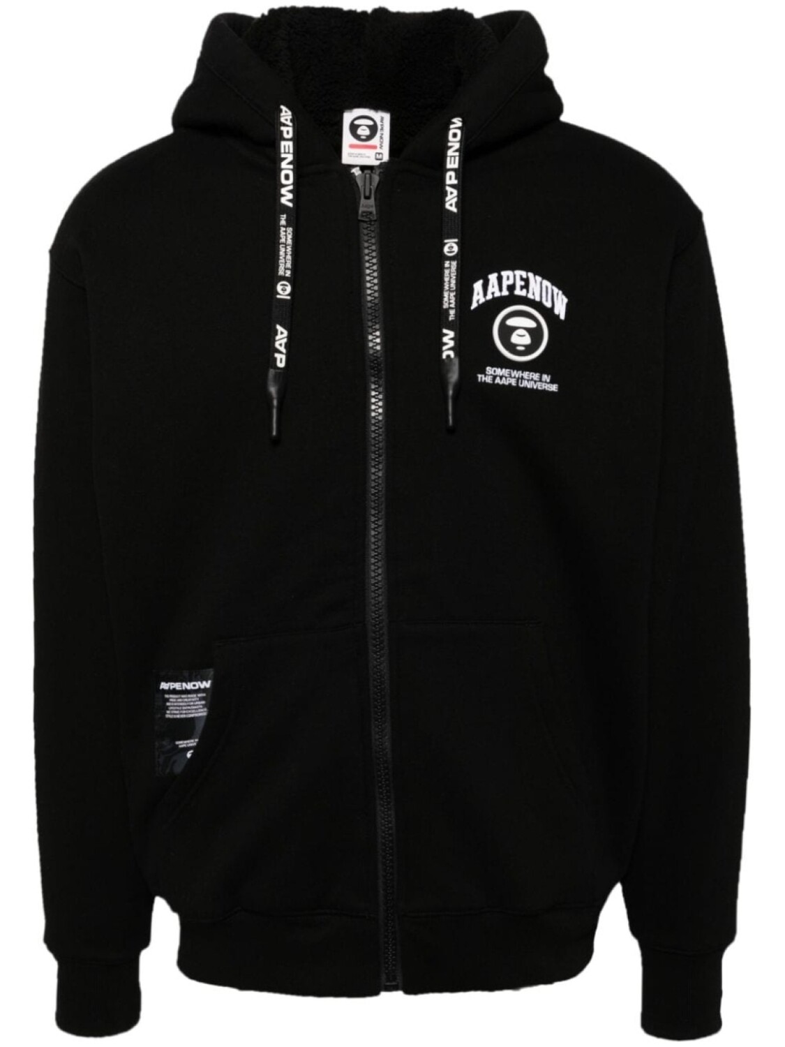 

Куртка с капюшоном и нашивкой-логотипом AAPE BY *A BATHING APE, черный