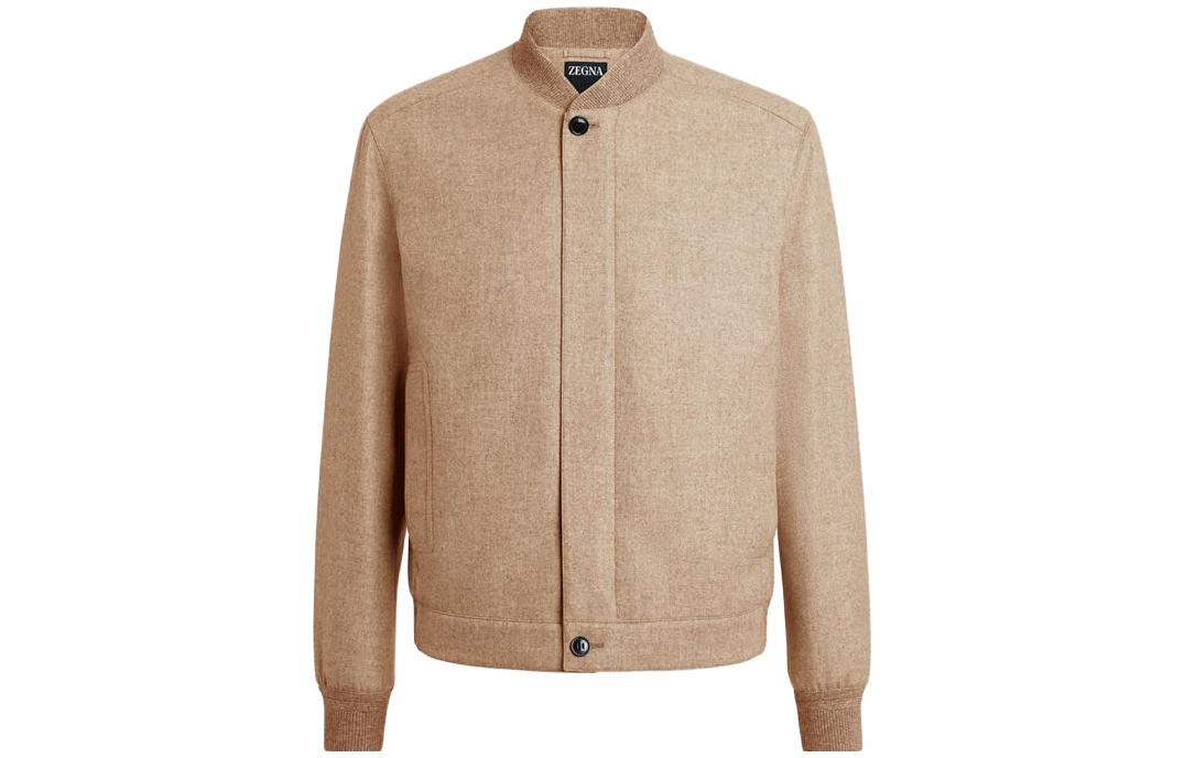 

Куртка Zegna Oasi с длинными рукавами и пуговицами Ermenegildo Zegna, светлый taupe