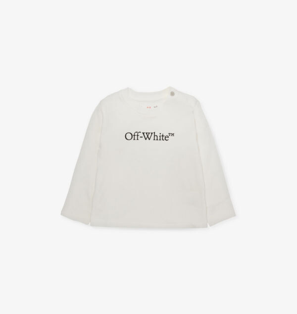

Футболка Bookish из хлопкового трикотажа с длинными рукавами 6-36 месяцев Off-White C/O Virgil Abloh, белый