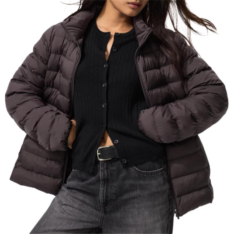 

UNIQLO Пуховик женский темно-коричневый, Dark Brown