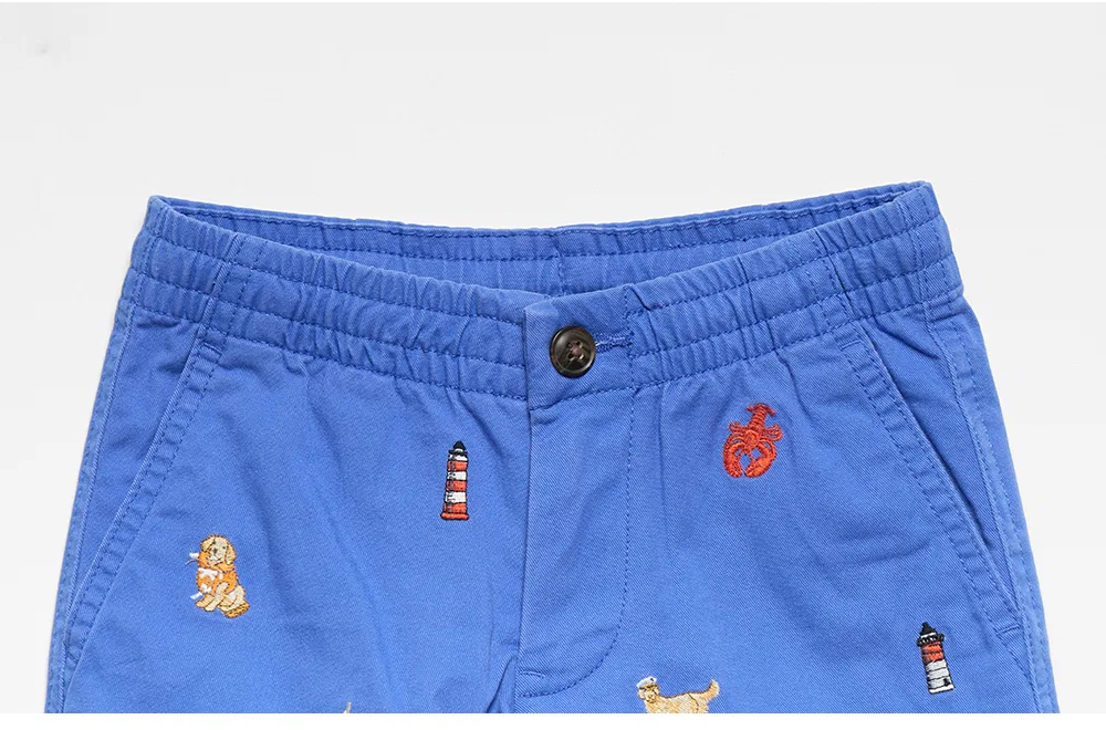 Детские чиносы-шорты Prepster Embroidered синие от Polo Ralph Lauren Children — фото 4