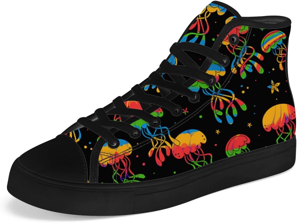 

Кеды Chebing для мужчин и женщин с высоким верхом, из канвы, в стиле 'медуза', на шнуровке, повседневная обувь, зеленый/оранжевый